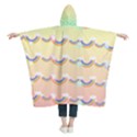 Personalized Name Rainbow Unicorn Kids  Hooded Rain Ponchos View2