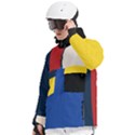 Custom Color Mix Colorblocked Any Text Name Men s Pullover Zip Ski and Snowboard Waterproof Breathable Jacket View2