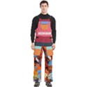 Custom Mix Color Any Text Name Men s Side Zip Front Pouch Ski And Snowboard Bib Pants	 View1