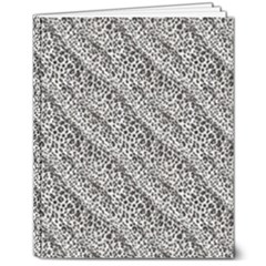 Silver Leopard 8  X 10  Hardcover Notebook