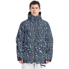 Blue Giraffe Pattern Men s Multi Pockets Zip Ski And Snowboard Waterproof Breathable Jacket