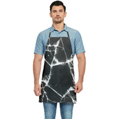 Dark Patch Art Crack Construction Kitchen Apron