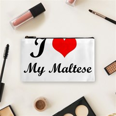 I Love My Maltese Small Makeup Purse
