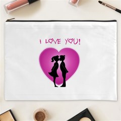 I Love You Kiss Cosmetic Bag (xxxl)