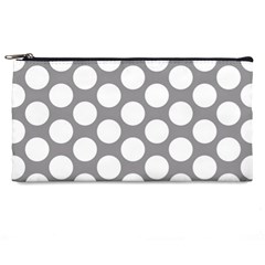 Grey Polkadot Pencil Case