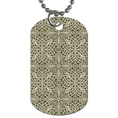 Silver Intricate Arabesque Pattern Dog Tag (one Sided)