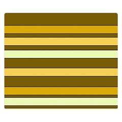 Elegant Shades Of Primrose Yellow Brown Orange Stripes Pattern Double Sided Flano Blanket (small) 
