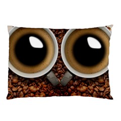 Owl Coffee Art Pillow Case (two Sides)