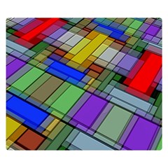 Abstract Background Pattern Double Sided Flano Blanket (small) 