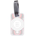 pattern tribal blue pink Luggage Tag (Two Sides) Back