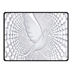 Points Circle Dove Harmony Pattern Fleece Blanket (small)