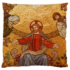 Gold Jesus Large Cushion Case (one Side)