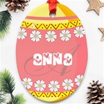 Easter Egg Hunter Oval Ornament Front