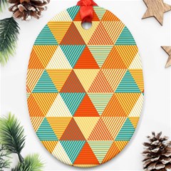 Triangles Pattern  Ornament (oval)