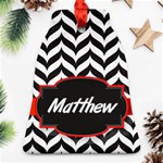 Pattern Black 1 Bell Ornament (Two Sides) Front