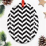 Pattern Black 1 Oval Filigree Ornament (Two Sides) Back