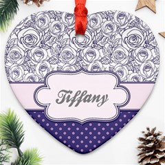 Pattern Purple 2 Ornament (heart)