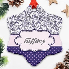 Pattern Purple 2 Snowflake Ornament (two Sides)