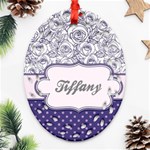 Pattern Purple 2 Oval Filigree Ornament (Two Sides) Front