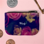Vintage Monogram Flower  Coin Change Purse Back