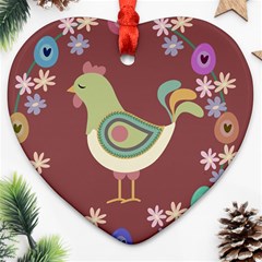 Easter Heart Ornament (two Sides)