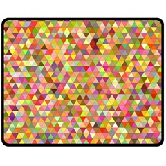Multicolored Mixcolor Geometric Pattern Fleece Blanket (medium) 