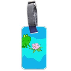Frog Flower Lilypad Lily Pad Water Luggage Tags (two Sides)