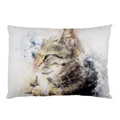 Cat Animal Art Abstract Watercolor Pillow Case