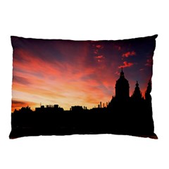 Sunset Silhouette Sun Sky Evening Pillow Case