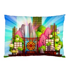 Zen Garden Japanese Nature Garden Pillow Case