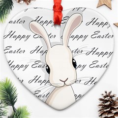 Easter Bunny  Heart Ornament (two Sides)