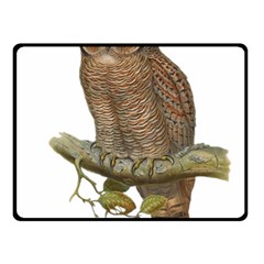 Bird Owl Animal Vintage Isolated Fleece Blanket (small)