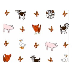 Farm Animals Double Sided Flano Blanket (large) 