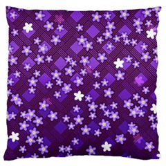Textile Cross Pattern Square Large Cushion Case (one Side)