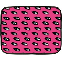 Eyes Dark Pink Fleece Blanket (mini)