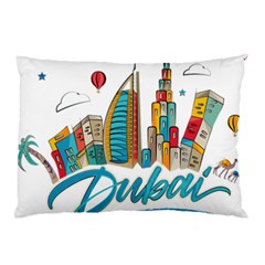 Burj Khalifa Skyline Clip Art Drawing Comic World Pillow Case