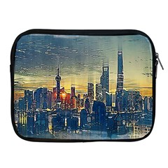 City Metro Pole Buildings Apple Ipad 2/3/4 Zipper Cases