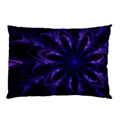 Fractal Blue Mandala Digital Pillow Case (two Sides)