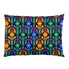 Pattern Background Bright Blue Pillow Case (two Sides)