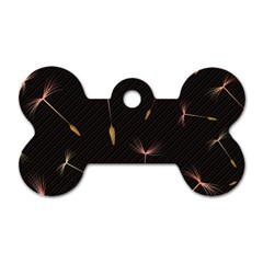 Black And Dandelion Digital Paper Dog Tag Bone (one Side)
