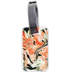 Marble Texture White Pattern Luggage Tag (two Sides)