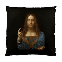 Salvator Mundi Leonardo Davindi 1500 Jesus Christ Savior Of The World Original Paint Most Expensive In The World Standard Cushion Case (one Side)