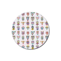 Female Reproductive System  Rubber Coaster (round) 