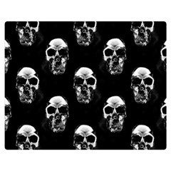 Black And White Skulls Double Sided Flano Blanket (medium) 