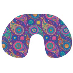 Baatik Purple Print Travel Neck Pillow