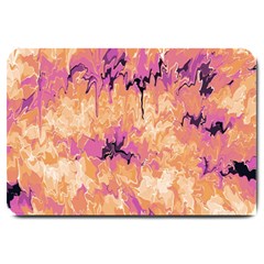Yellow And Pink Abstract Large Doormat 