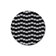 Illusion Blocks Rubber Coaster (round)