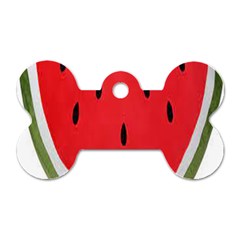 Watermelon Pillow Fluffy Dog Tag Bone (one Side)