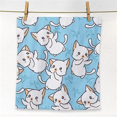 Seamless-little-cat-dragonfly-pattern Face Towel