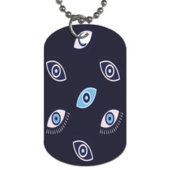Eyes Evil Eye Blue Pattern Design Dog Tag (one Side)